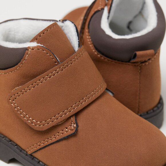 [T6] H&M Boys Beige/Brown Ankle Boots - Picture 2 of 11